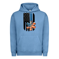 Pigment Pebble Blue ems american flag Urban Hoodie - MaliasSmallBusiness