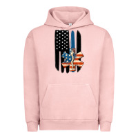 Pigment Salmon ems american flag Urban Hoodie - MaliasSmallBusiness