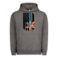 Pigment Tornado ems american flag Urban Hoodie - MaliasSmallBusiness