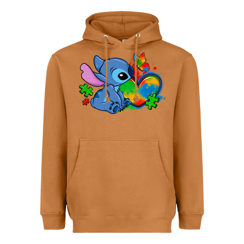 Autism Stitch Heart Heavyweight Hoodie by Zillion Design Studio | Teevron