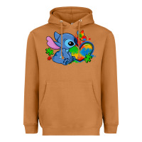 Meerkat autism stitch heart Heavyweight Hoodie - Zillion Design Studio
