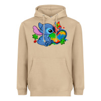 Mushroom autism stitch heart Heavyweight Hoodie - Zillion Design Studio
