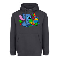 Smoke autism stitch heart Heavyweight Hoodie - Zillion Design Studio