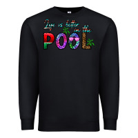 Black life is better İn the pool Premium Sweatshirt - CowhideDigitalArt