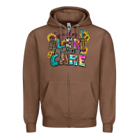 Chestnut spoiler alert i don't care Zipper Hoodie - Zillion Design Studio