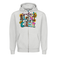 Dove Grey spoiler alert i don't care Zipper Hoodie - Zillion Design Studio