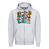 Heather Grey spoiler alert i don't care Zipper Hoodie - Zillion Design Studio