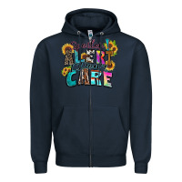 Navy spoiler alert i don't care Zipper Hoodie - Zillion Design Studio