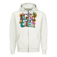 Oatmeal Heather spoiler alert i don't care Zipper Hoodie - Zillion Design Studio