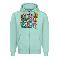 Seafoam spoiler alert i don't care Zipper Hoodie - Zillion Design Studio