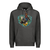 Charcoal Heather western heart bullfighter  cactus sunflower aztek pattern Premium Hoodie - BarkalooDesign
