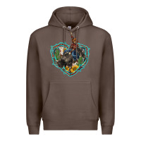 Coffee western heart bullfighter  cactus sunflower aztek pattern Premium Hoodie - BarkalooDesign