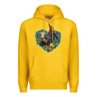 Lemon western heart bullfighter  cactus sunflower aztek pattern Premium Hoodie - BarkalooDesign