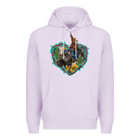 Lilac western heart bullfighter  cactus sunflower aztek pattern Premium Hoodie - BarkalooDesign