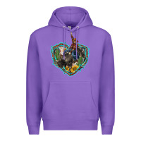 Purple western heart bullfighter  cactus sunflower aztek pattern Premium Hoodie - BarkalooDesign