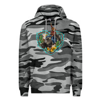 Slate Camo western heart bullfighter  cactus sunflower aztek pattern Premium Hoodie - BarkalooDesign
