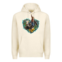 Tofu western heart bullfighter  cactus sunflower aztek pattern Premium Hoodie - BarkalooDesign