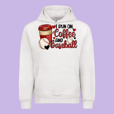 I Run On Coffee And Baseball Urban Hoodie Designed By Maliassmallbusiness
