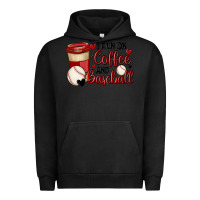 Pigment Black i run on coffee and baseball Urban Hoodie - MaliasSmallBusiness