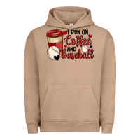 Pigment Burro i run on coffee and baseball Urban Hoodie - MaliasSmallBusiness