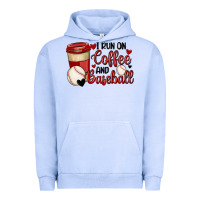 Pigment Grape Ice i run on coffee and baseball Urban Hoodie - MaliasSmallBusiness