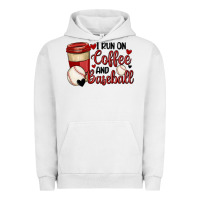 Pigment Lunar Rock i run on coffee and baseball Urban Hoodie - MaliasSmallBusiness