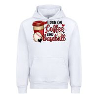 White i run on coffee and baseball Urban Hoodie - MaliasSmallBusiness