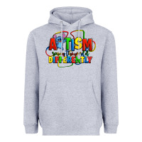 Heather Grey autism stitch seeing the world differently Heavyweight Hoodie - Zillion Design Studio