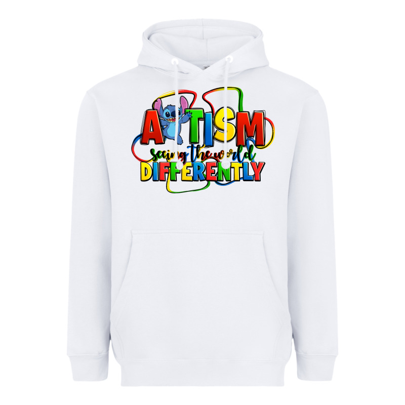 Autism Stitch Seeing The World Differently Heavyweight Hoodie by Zillion Design Studio | Teevron