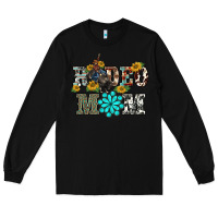Black western rodeo bullfighter mom turquoise gemstones  sunflowers Long Sleeve Tee - BarkalooDesign