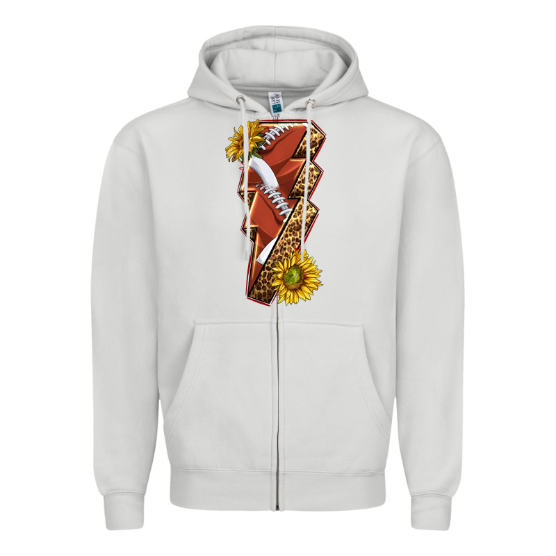 Sport Football  Lightning Bolt Zipper Hoodie by texasbilliewilder | Teevron