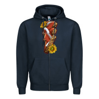 Navy sport football  lightning bolt Zipper Hoodie - texasbilliewilder