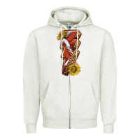 Oatmeal Heather sport football  lightning bolt Zipper Hoodie - texasbilliewilder