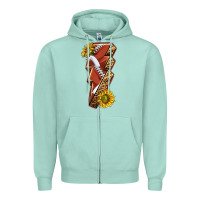 Seafoam sport football  lightning bolt Zipper Hoodie - texasbilliewilder