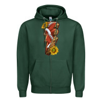 Sports Green sport football  lightning bolt Zipper Hoodie - texasbilliewilder