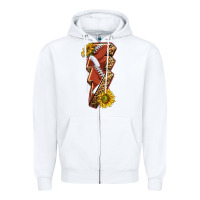 White sport football  lightning bolt Zipper Hoodie - texasbilliewilder