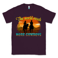 Plum the world needs more cowboys Classic Tee - texasbilliewilder