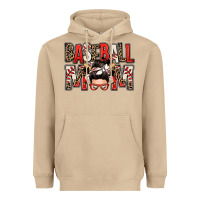 Mushroom baseball mom messy bun Heavyweight Hoodie - Zillion Design Studio