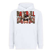 White baseball mom messy bun Heavyweight Hoodie - Zillion Design Studio