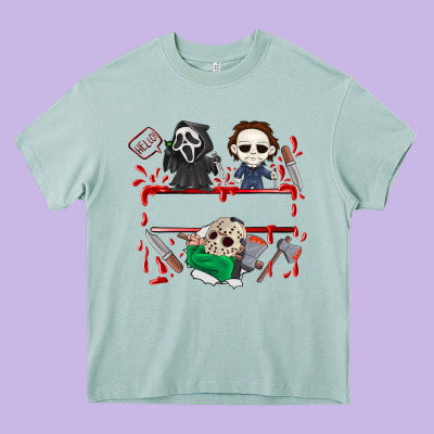 Halloween Heavy Core Tee Designed By Cowhidedigitalart