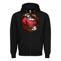 Black sports lips american football Zipper Hoodie - texasbilliewilder