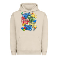 Pigment French Oak autism cassette tapes Urban Hoodie - MaliasSmallBusiness