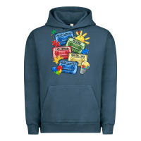 Pigment Midnight Navy autism cassette tapes Urban Hoodie - MaliasSmallBusiness