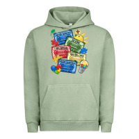 Pigment Oil Green autism cassette tapes Urban Hoodie - MaliasSmallBusiness