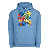 Pigment Pebble Blue autism cassette tapes Urban Hoodie - MaliasSmallBusiness
