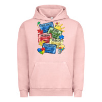 Pigment Salmon autism cassette tapes Urban Hoodie - MaliasSmallBusiness