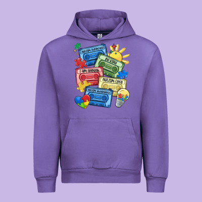Autism Cassette Tapes Urban Hoodie Designed By Maliassmallbusiness