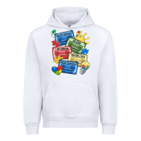 White autism cassette tapes Urban Hoodie - MaliasSmallBusiness