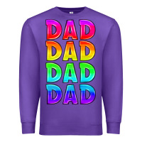 Purple lgbtq dad Premium Sweatshirt - HRA Design Shop
