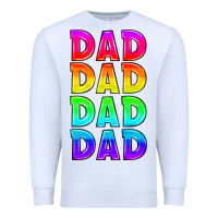 White lgbtq dad Premium Sweatshirt - HRA Design Shop